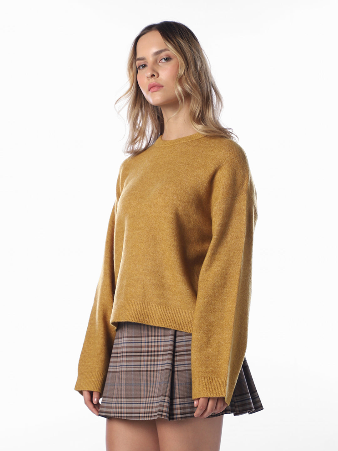 Brown O-Neck Pullover