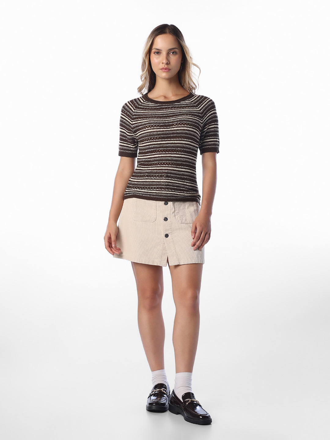 O-Neck Striped Pullover