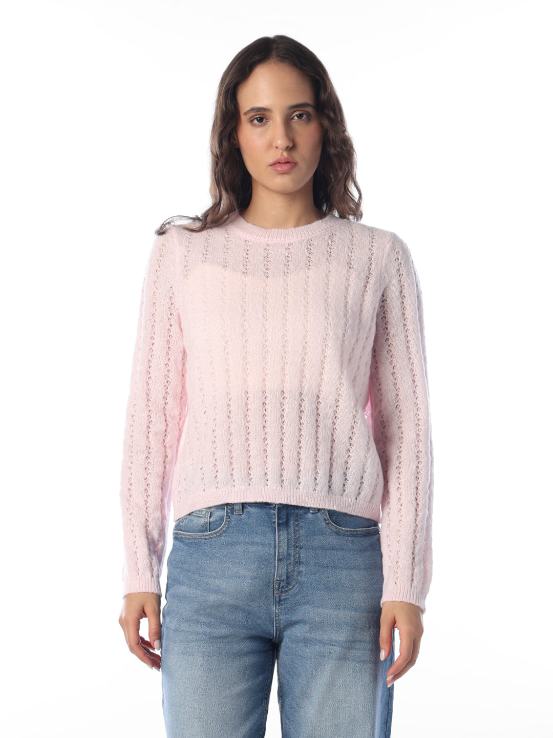 Light Pink O-Neck Pullover
