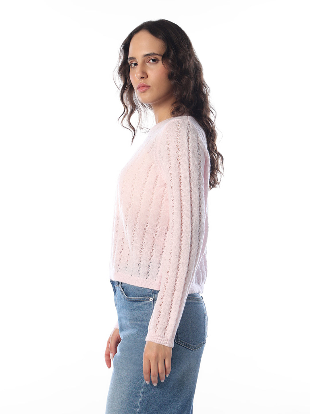 Light Pink O-Neck Pullover