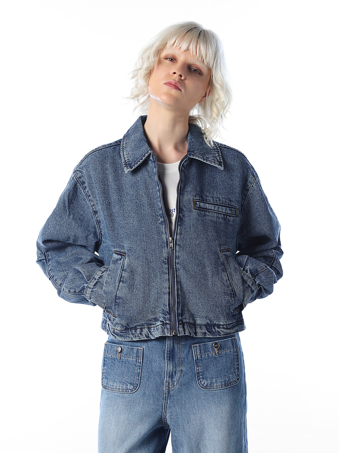 Blue Oversized Denim Jacket