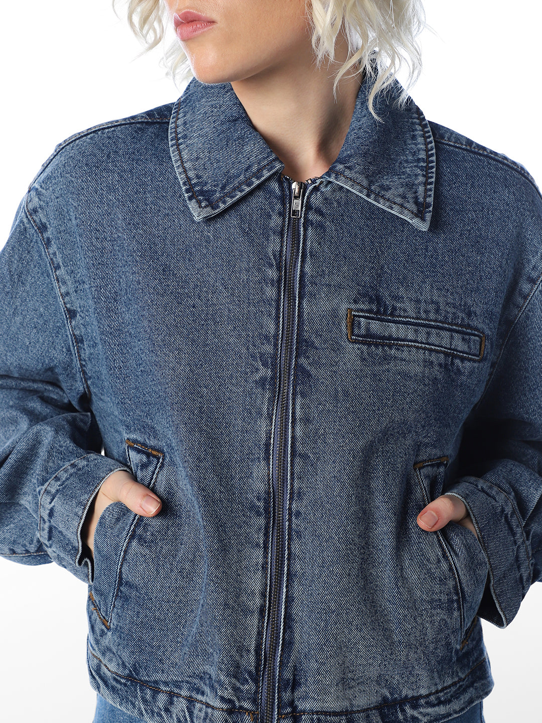 Blue Oversized Denim Jacket