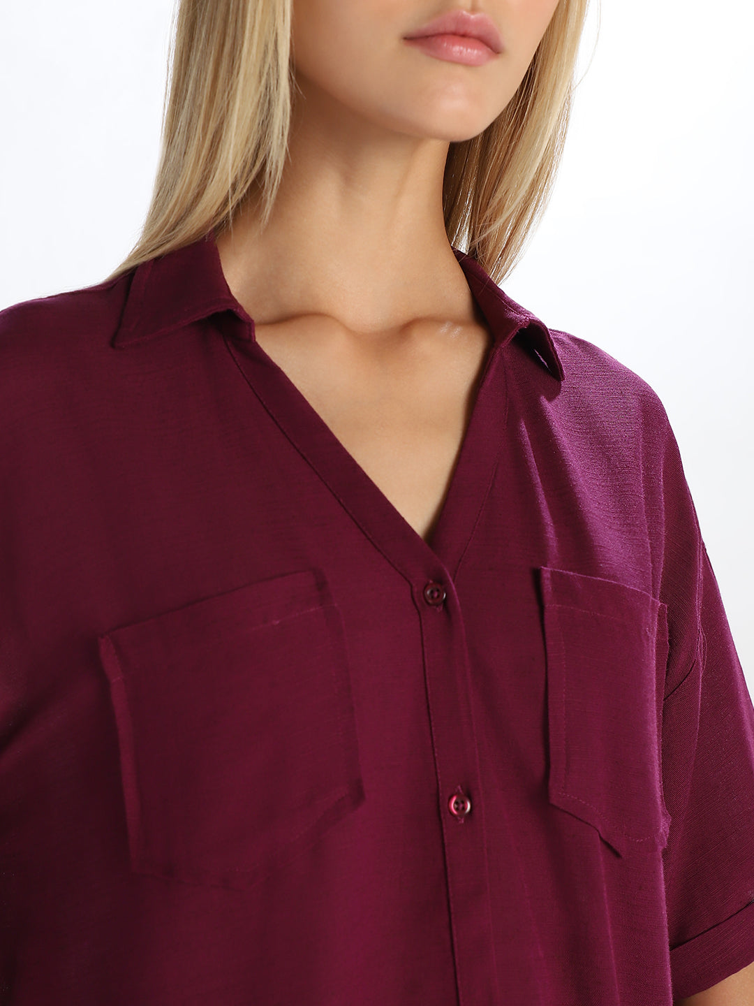 Dark Purple Loose Fit Shirt