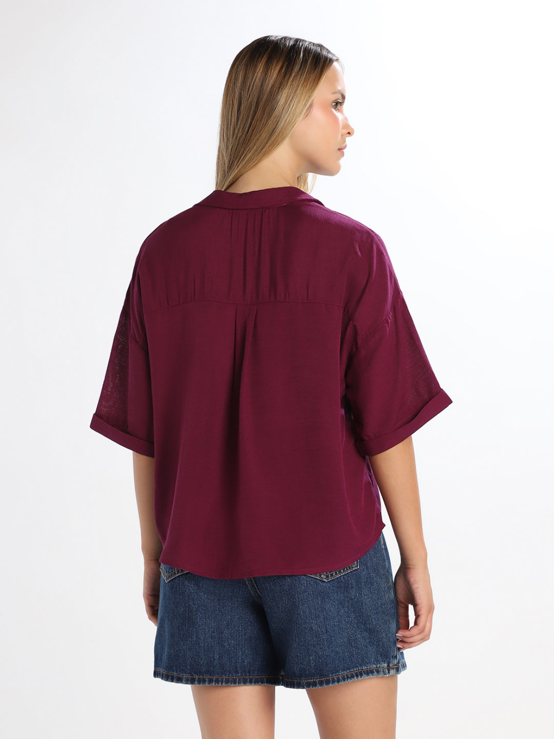 Dark Purple Loose Fit Shirt