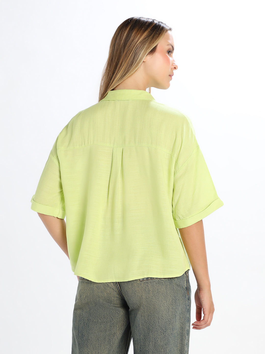 Lime Green Loose Fit Shirt