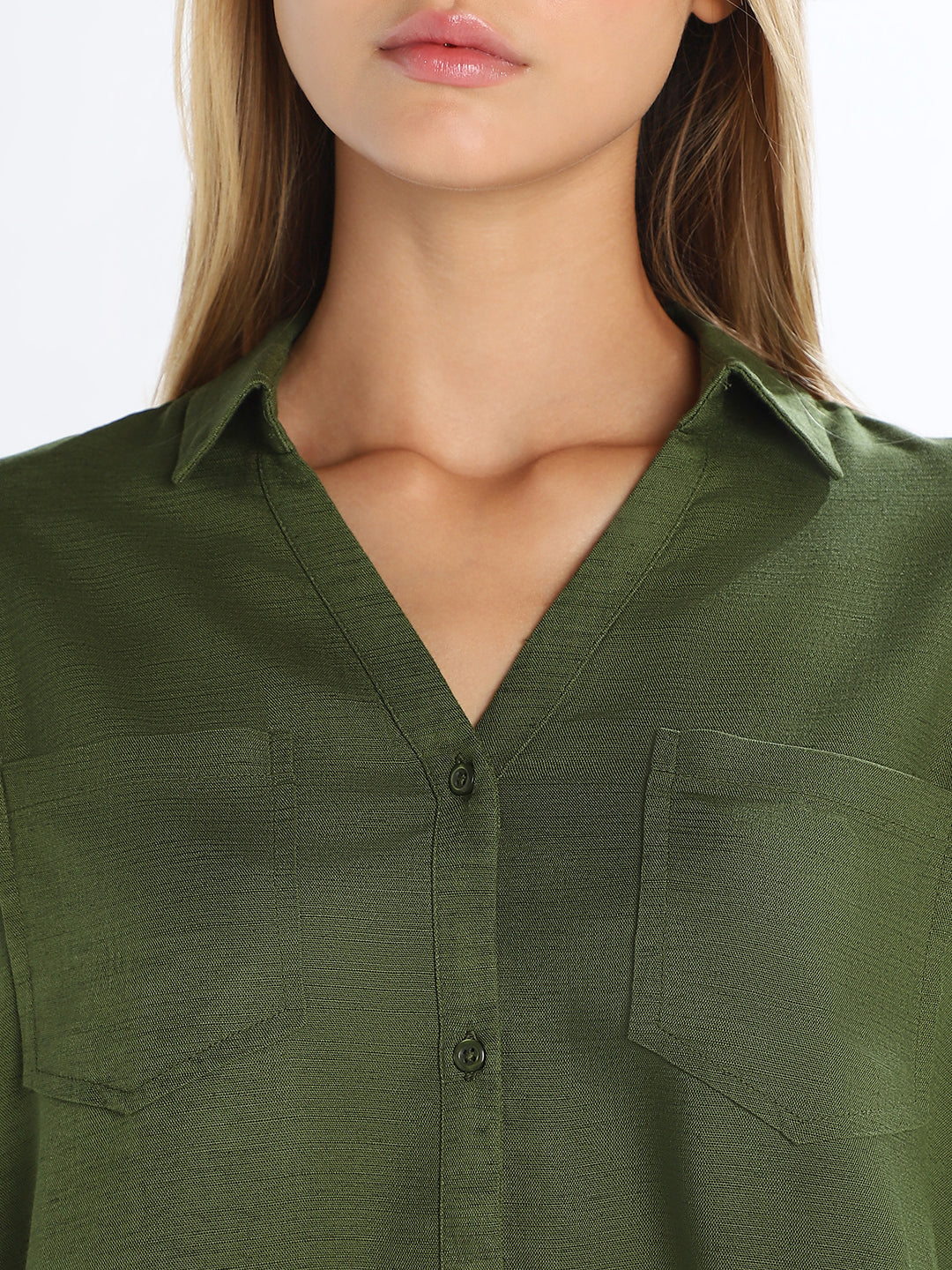 Dark Green Loose Fit Shirt