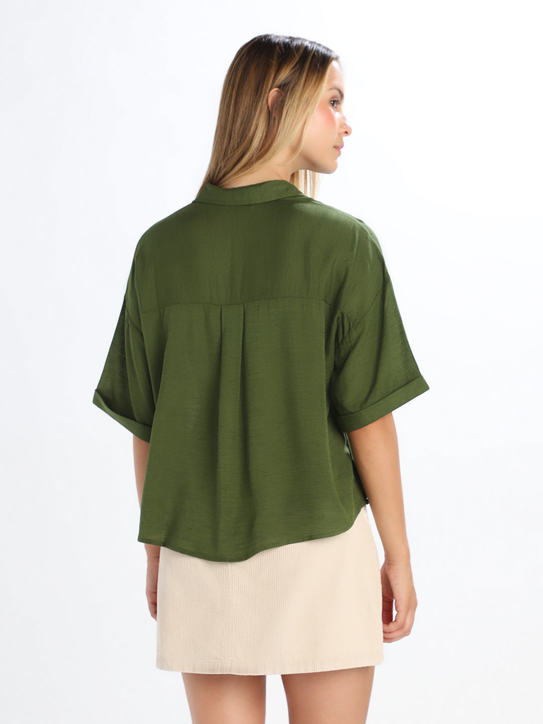 Dark Green Loose Fit Shirt