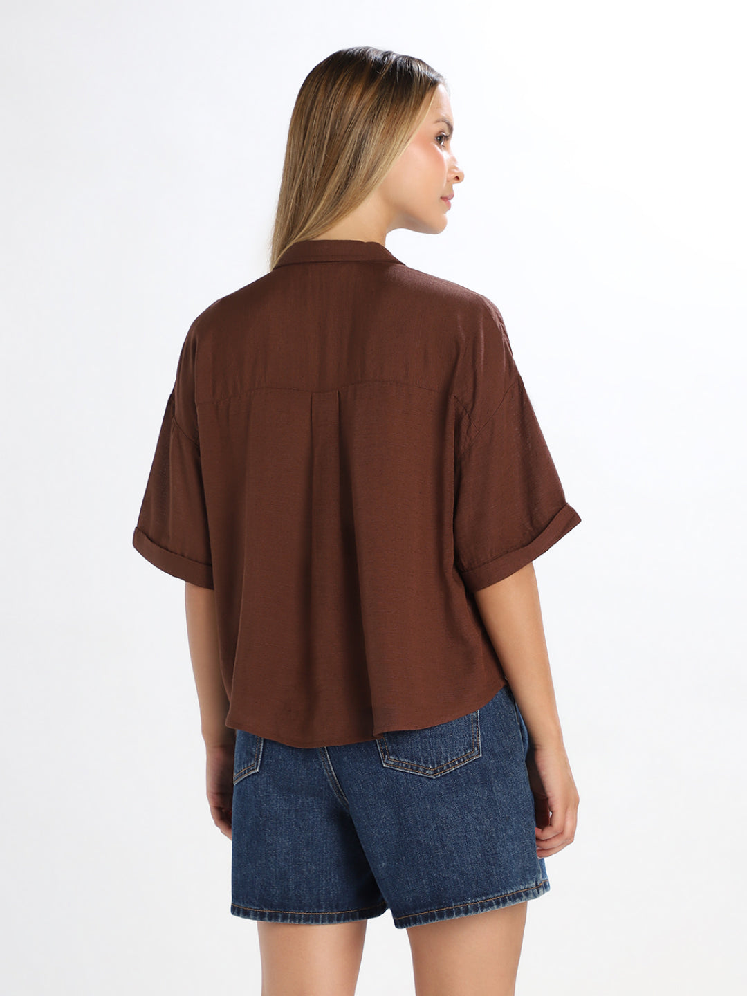 Dark Brown Loose Fit Shirt