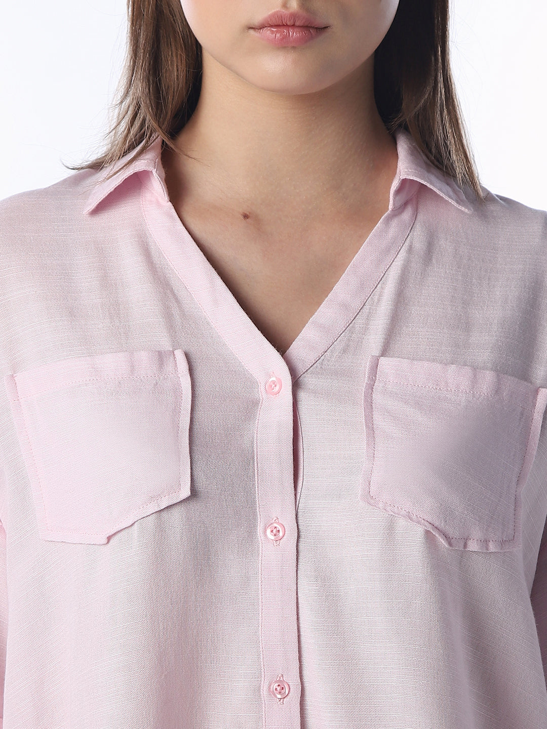 Linen Blend Oversized Shirt