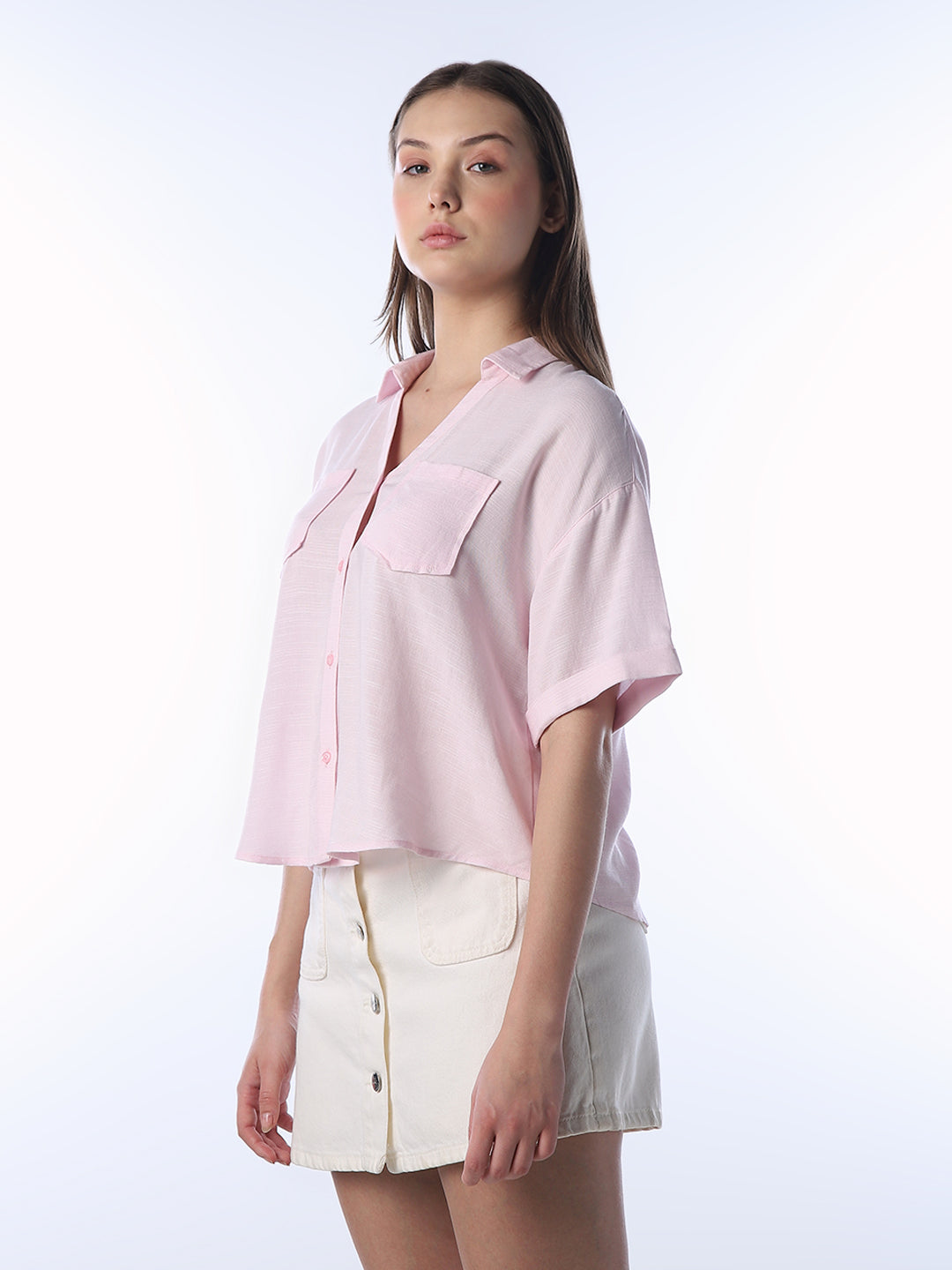 Linen Blend Oversized Shirt