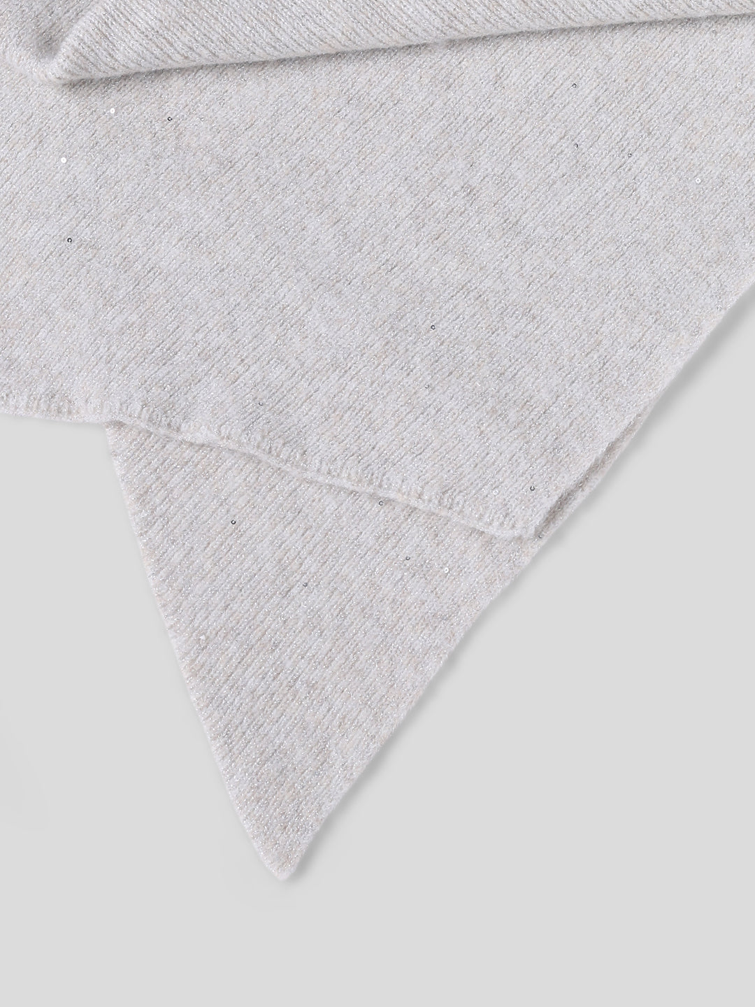 Off-White Glitter Knitted Scarf