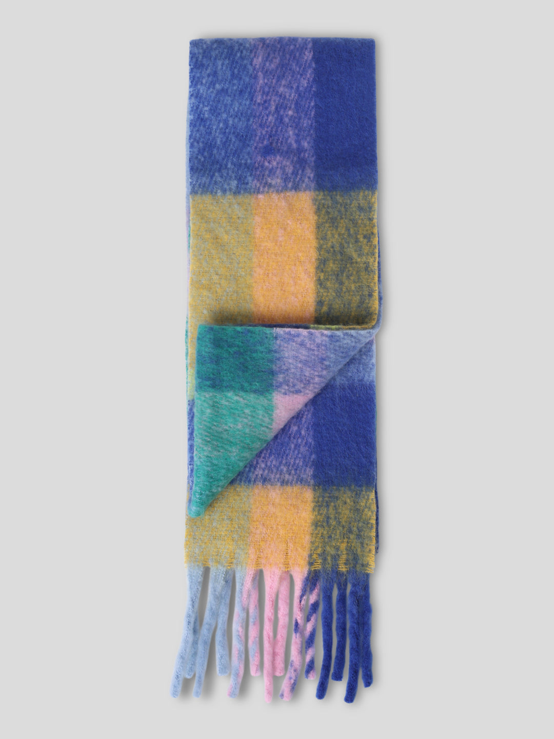 Blue Check Scarf