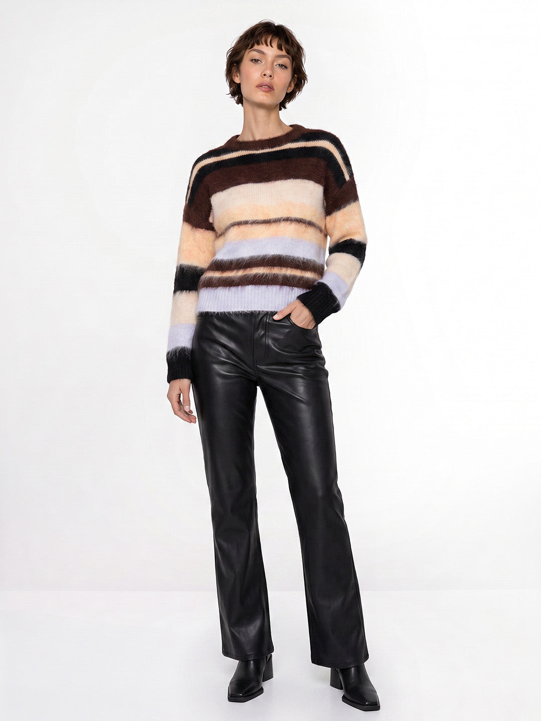 Colourblocked O-Neck Pullover