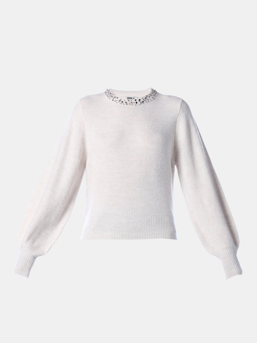 Embellished Crew-Neck Sweater