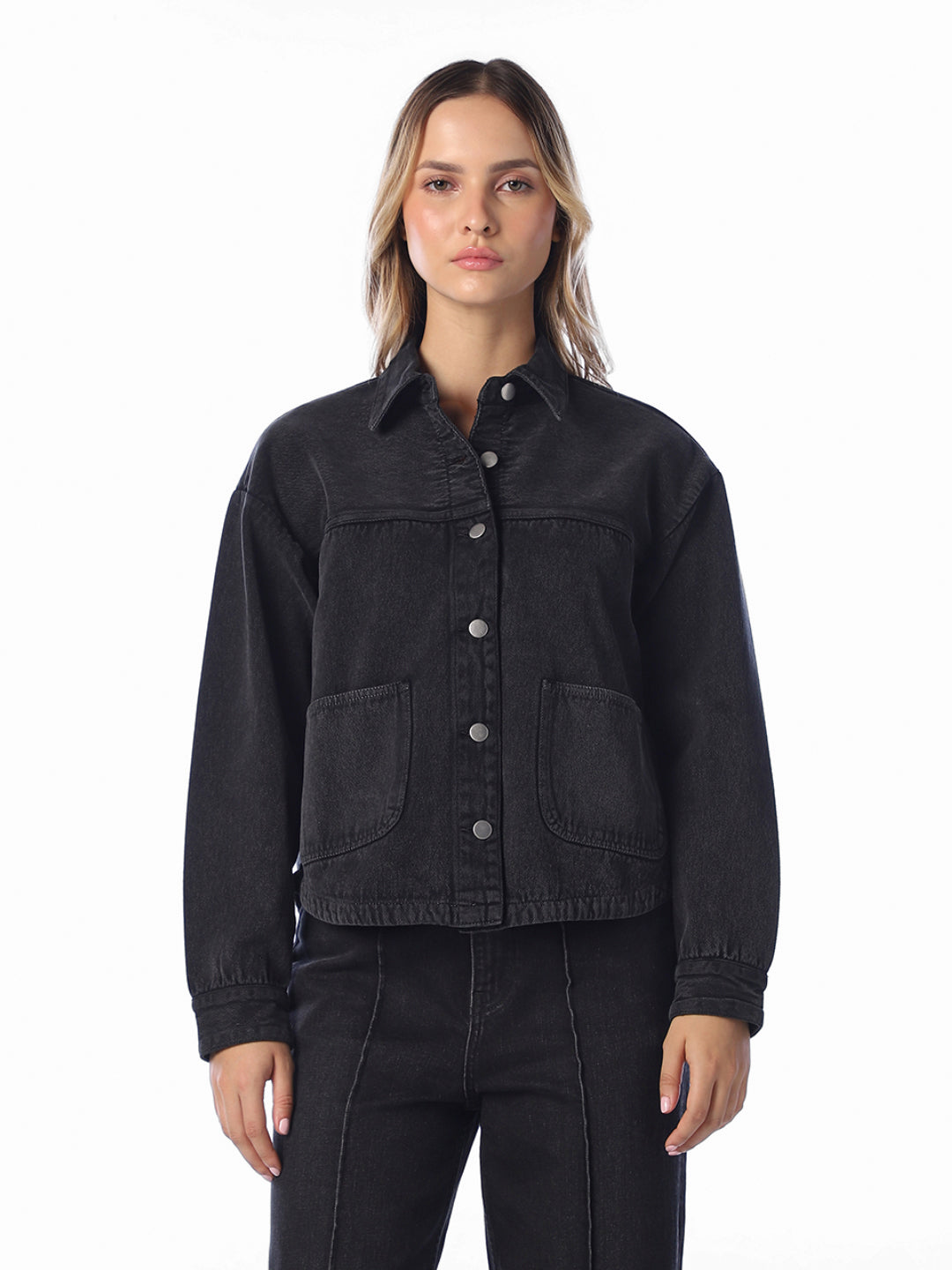 Dark Blue Denim Shacket