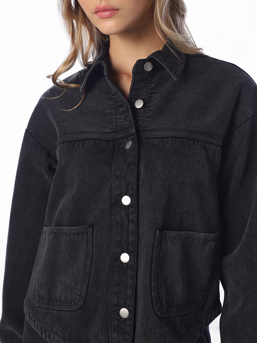 Dark Blue Denim Shacket