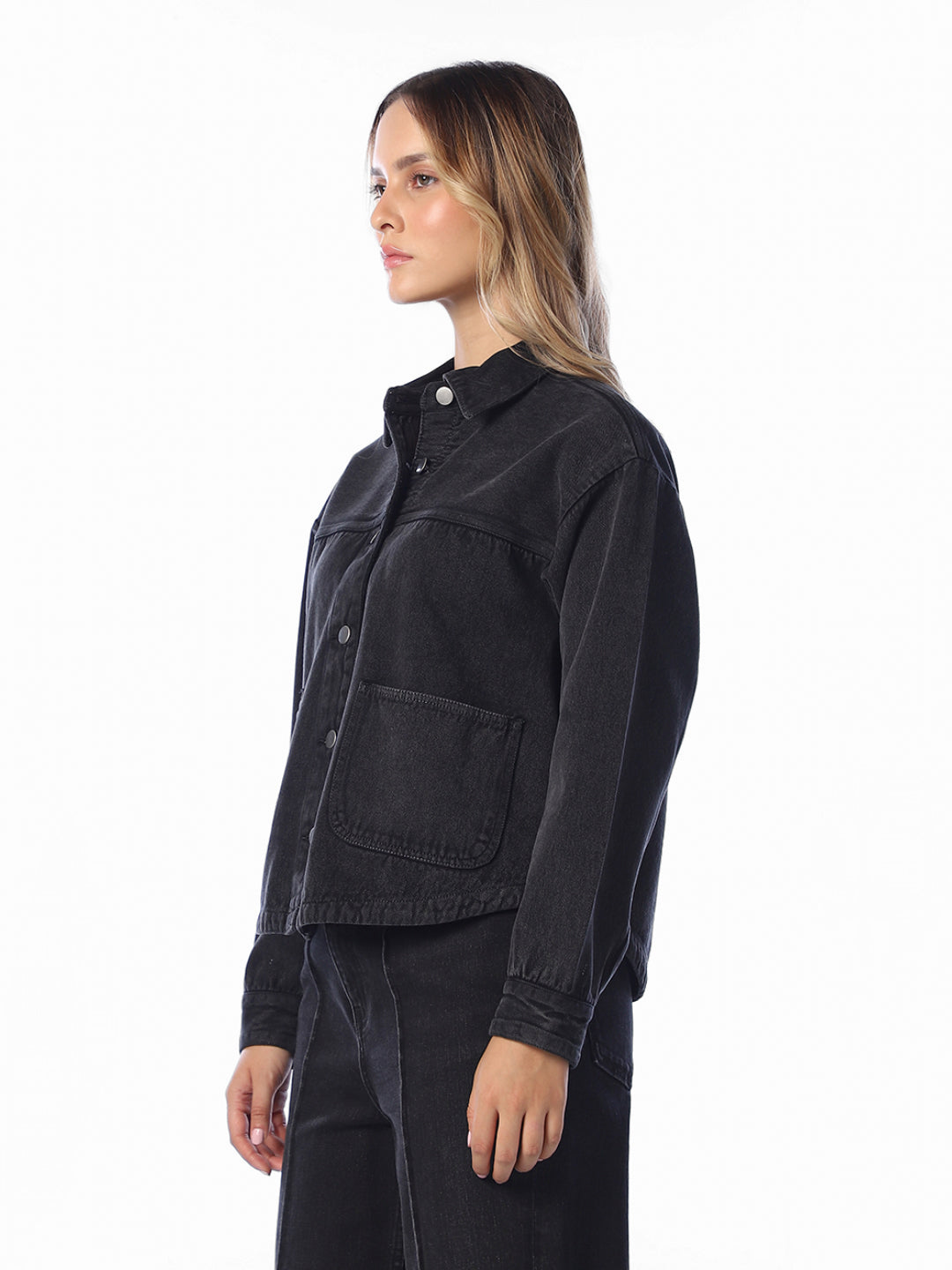 Dark Blue Denim Shacket
