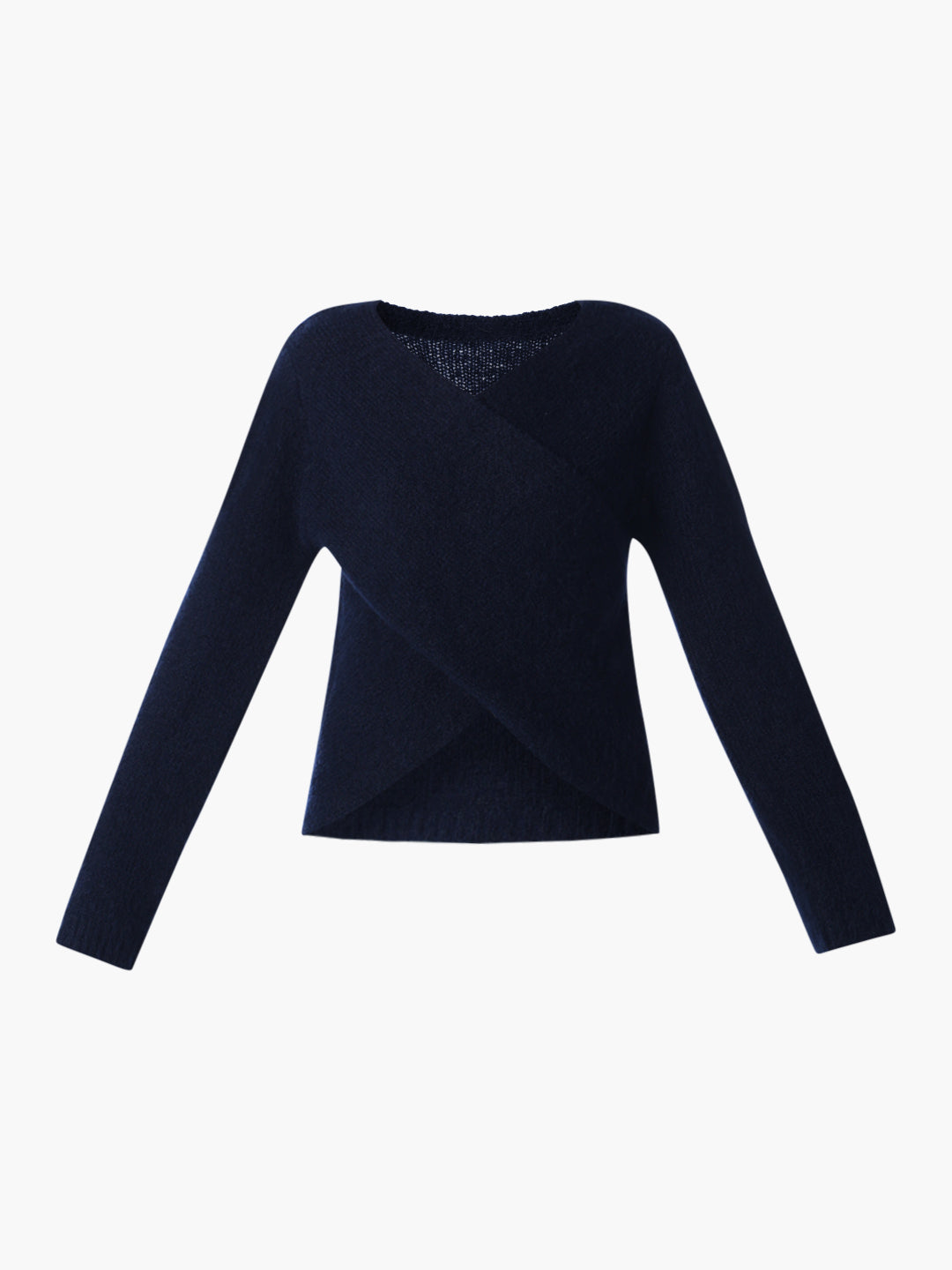 Navy Wrap V-Neck Pullover