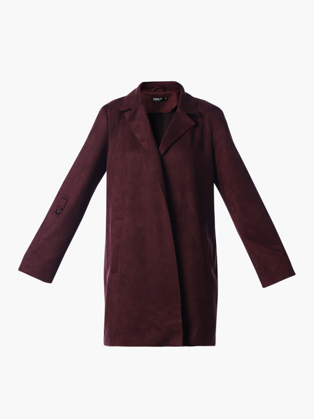 Coffee Brown Faux Suede Coat