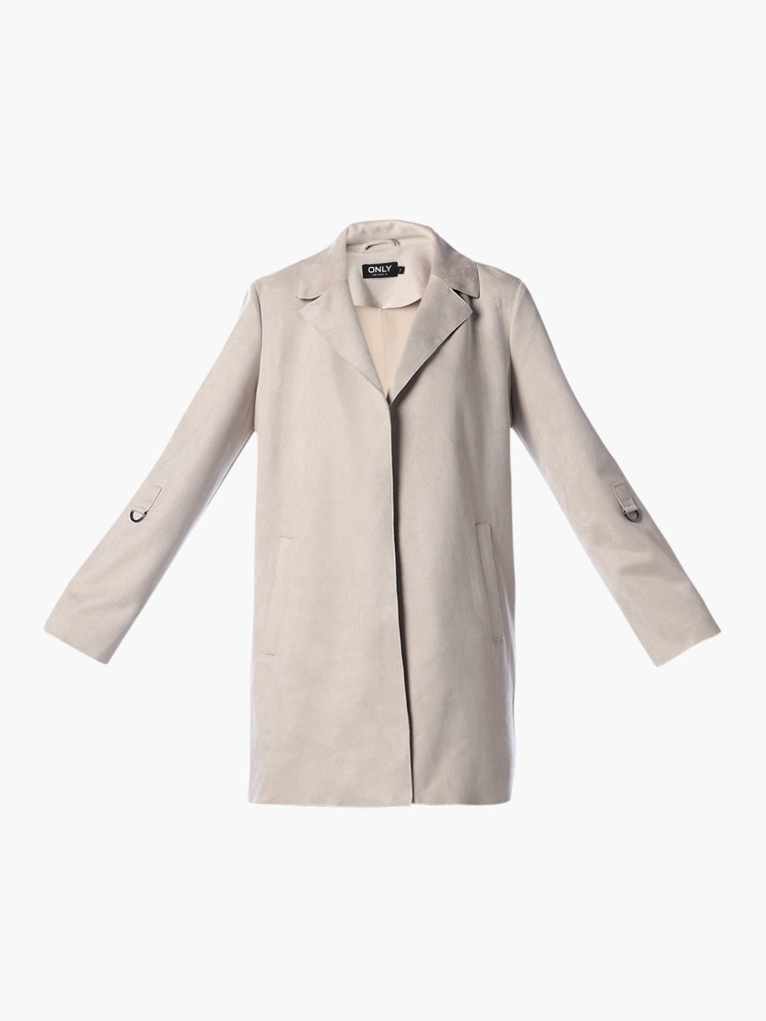 Beige Faux Suede Coat