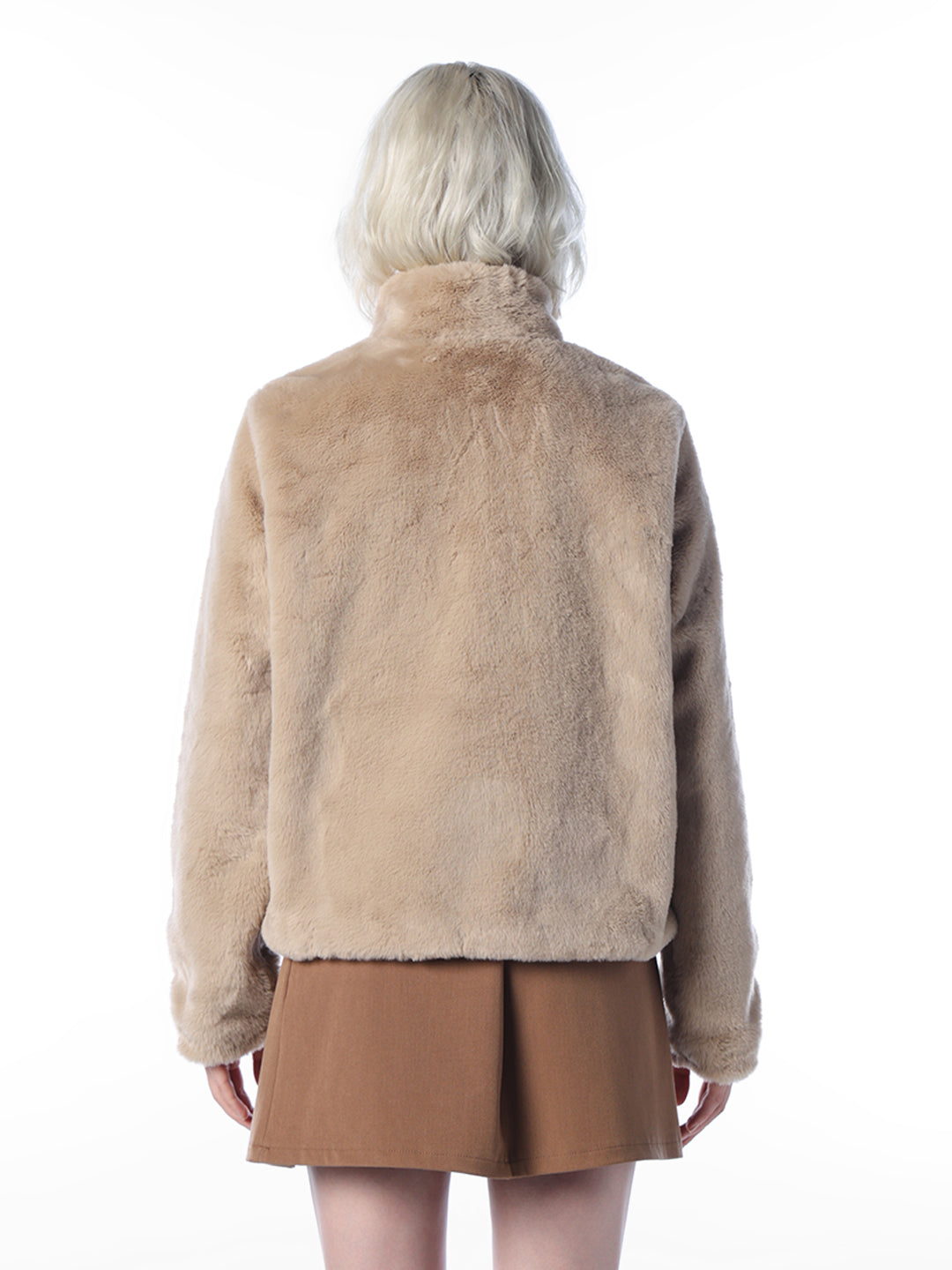 Beige Fuax Fur Jacket