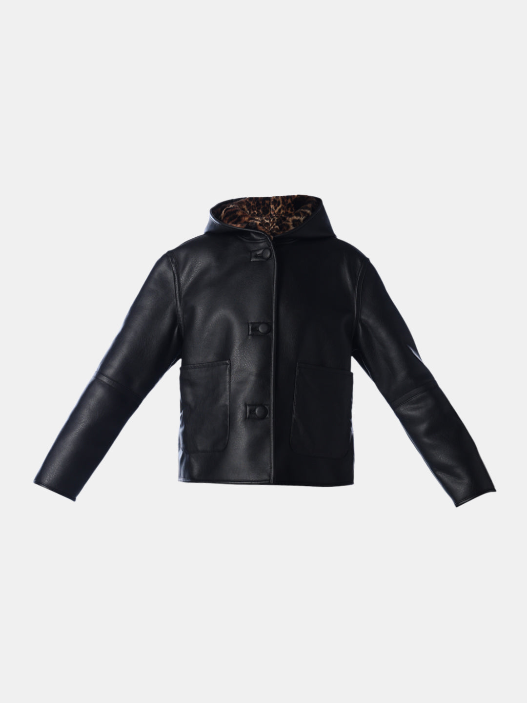 Black Printed Reversible Jacket