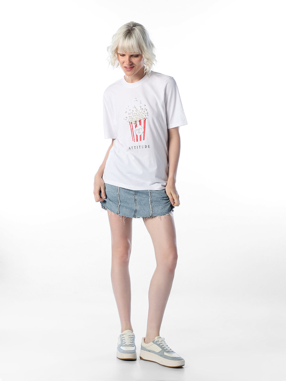 White Printed T-shirt