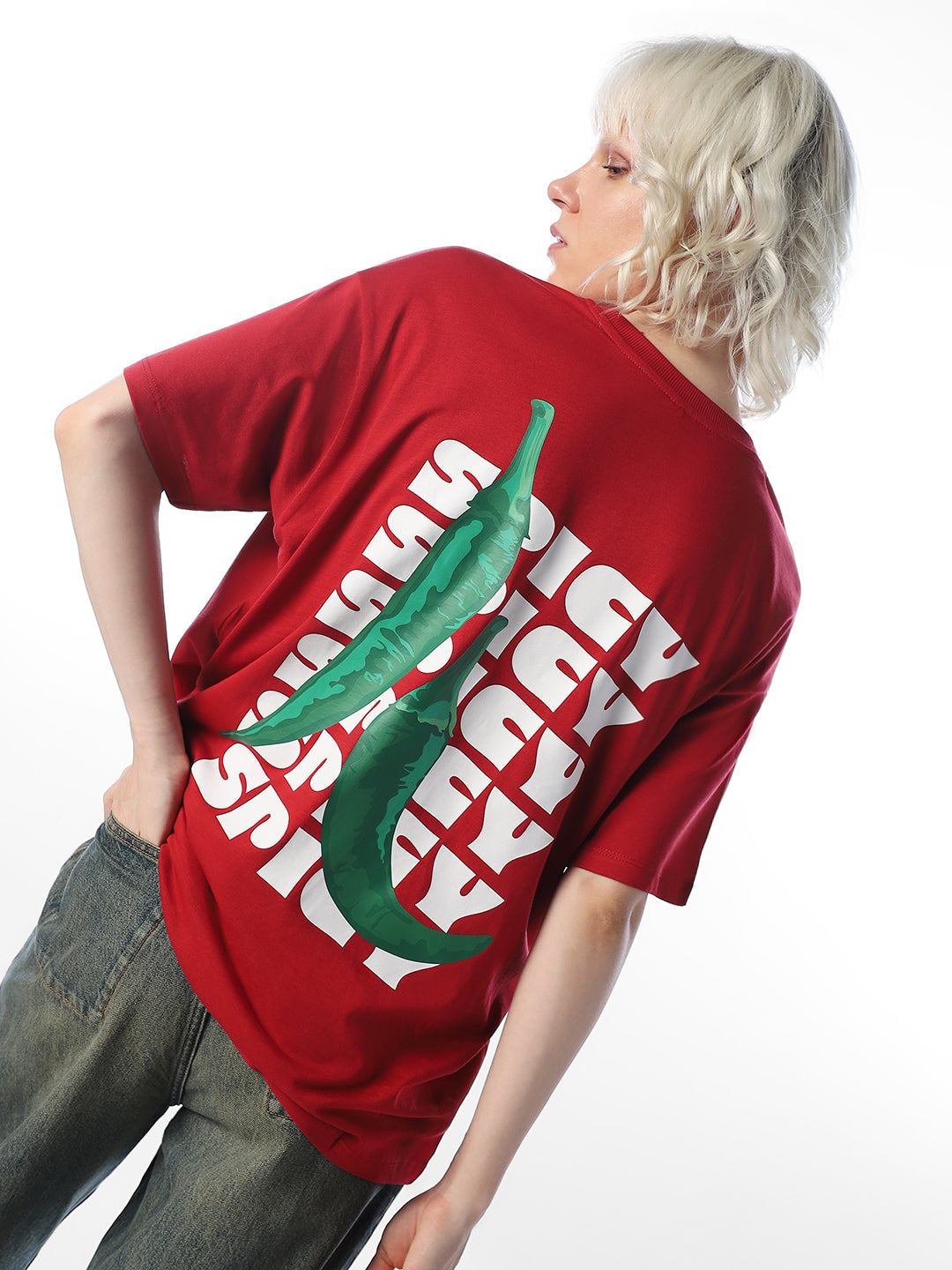 Red Printed Organic Cotton T-shirt