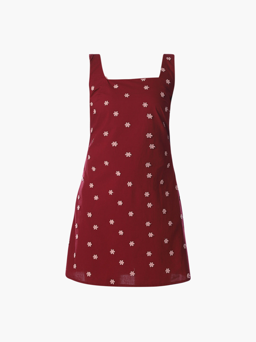 Floral Embroidered Mini Dress