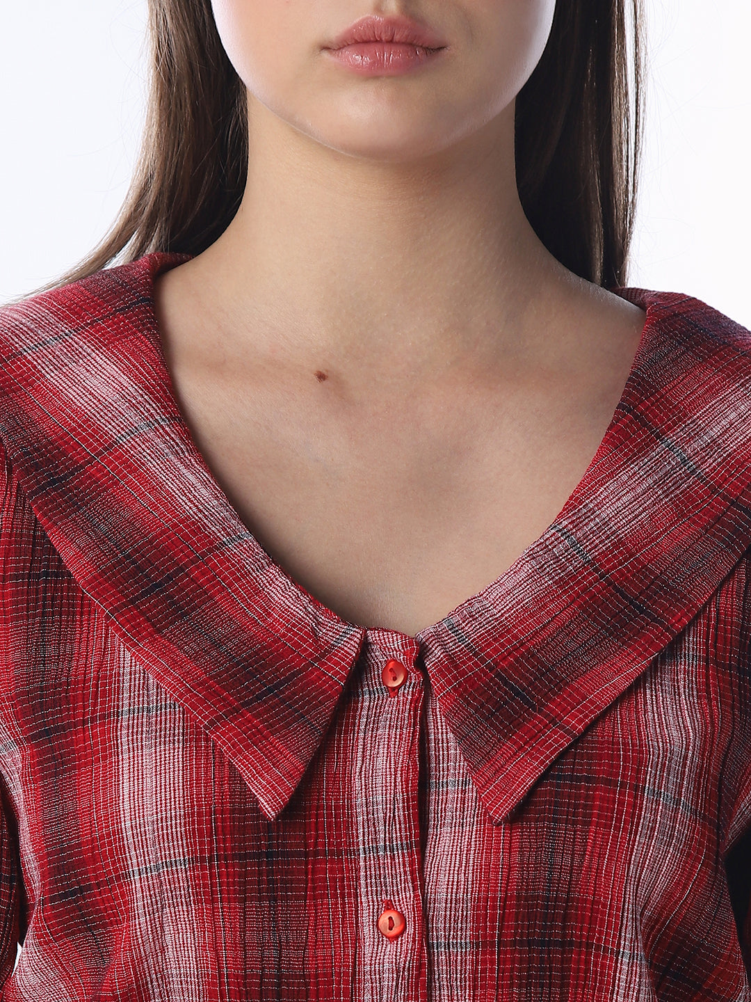 Red Check Cotton Shirt
