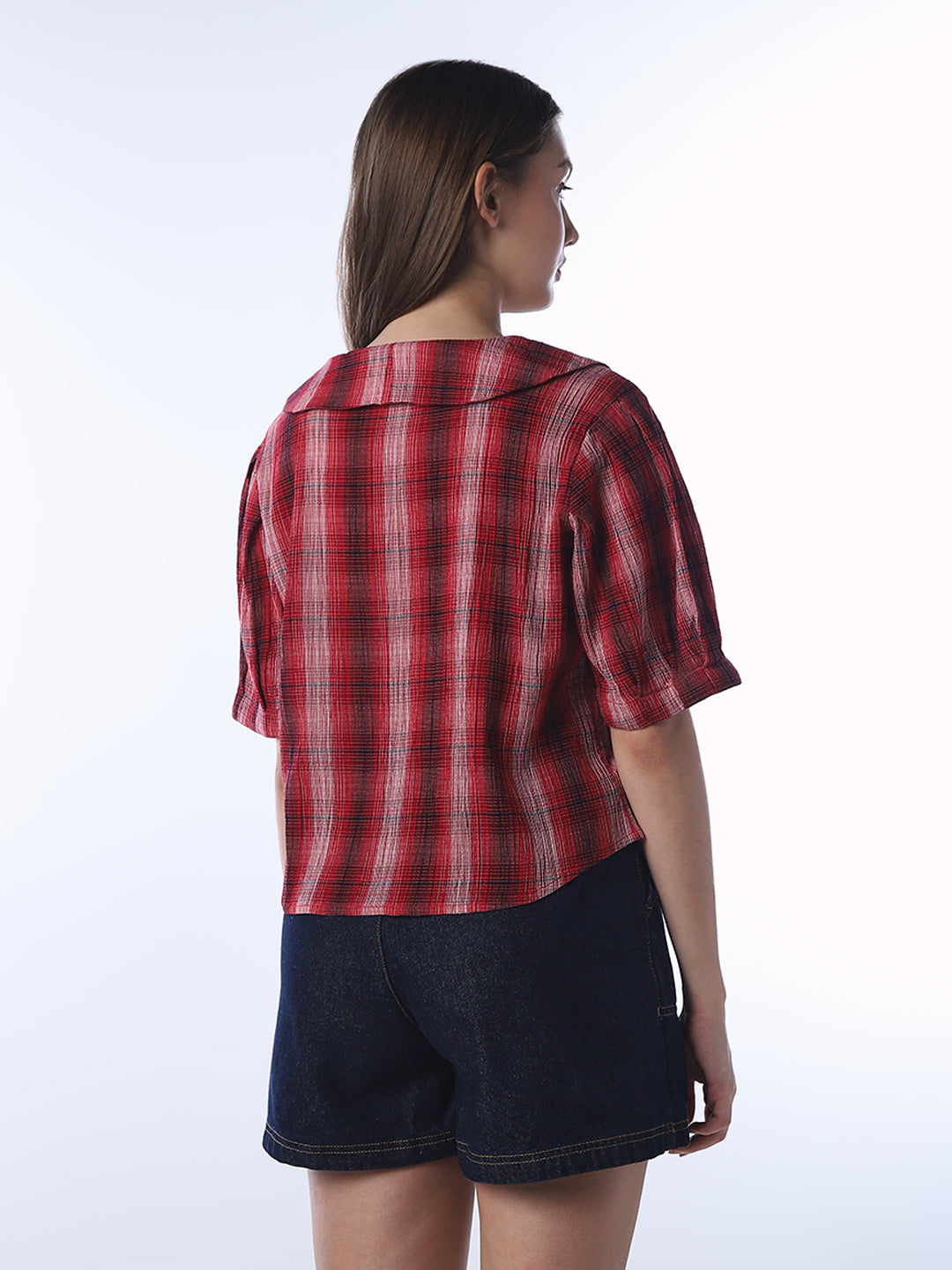 Red Check Cotton Shirt