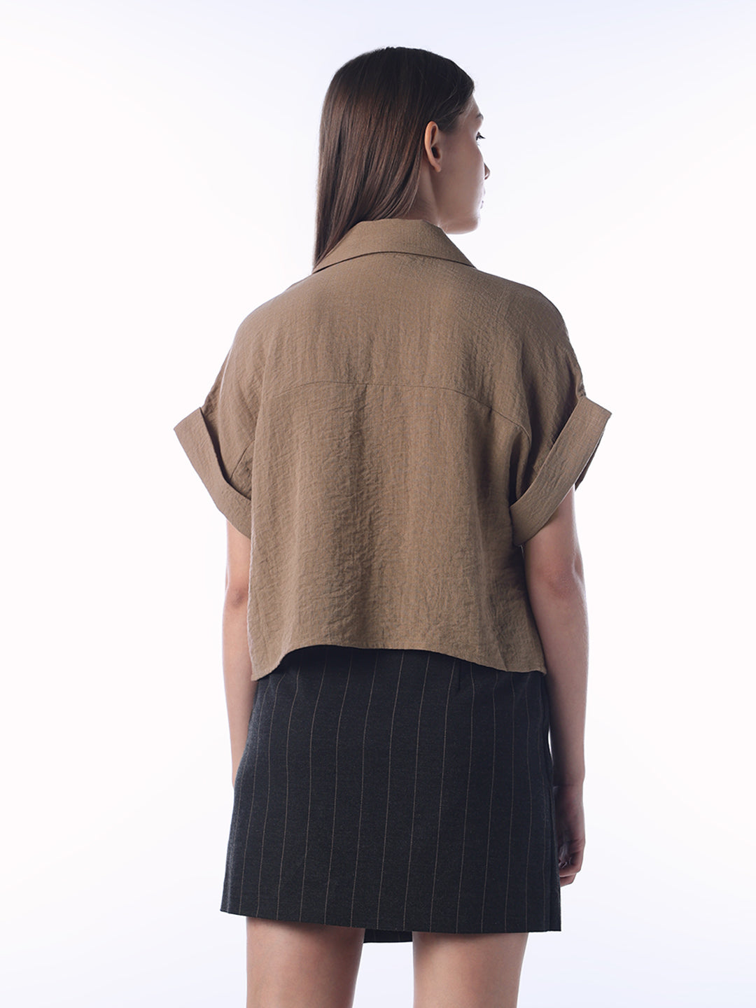 Double-Breasted Short Sleeve Shirt