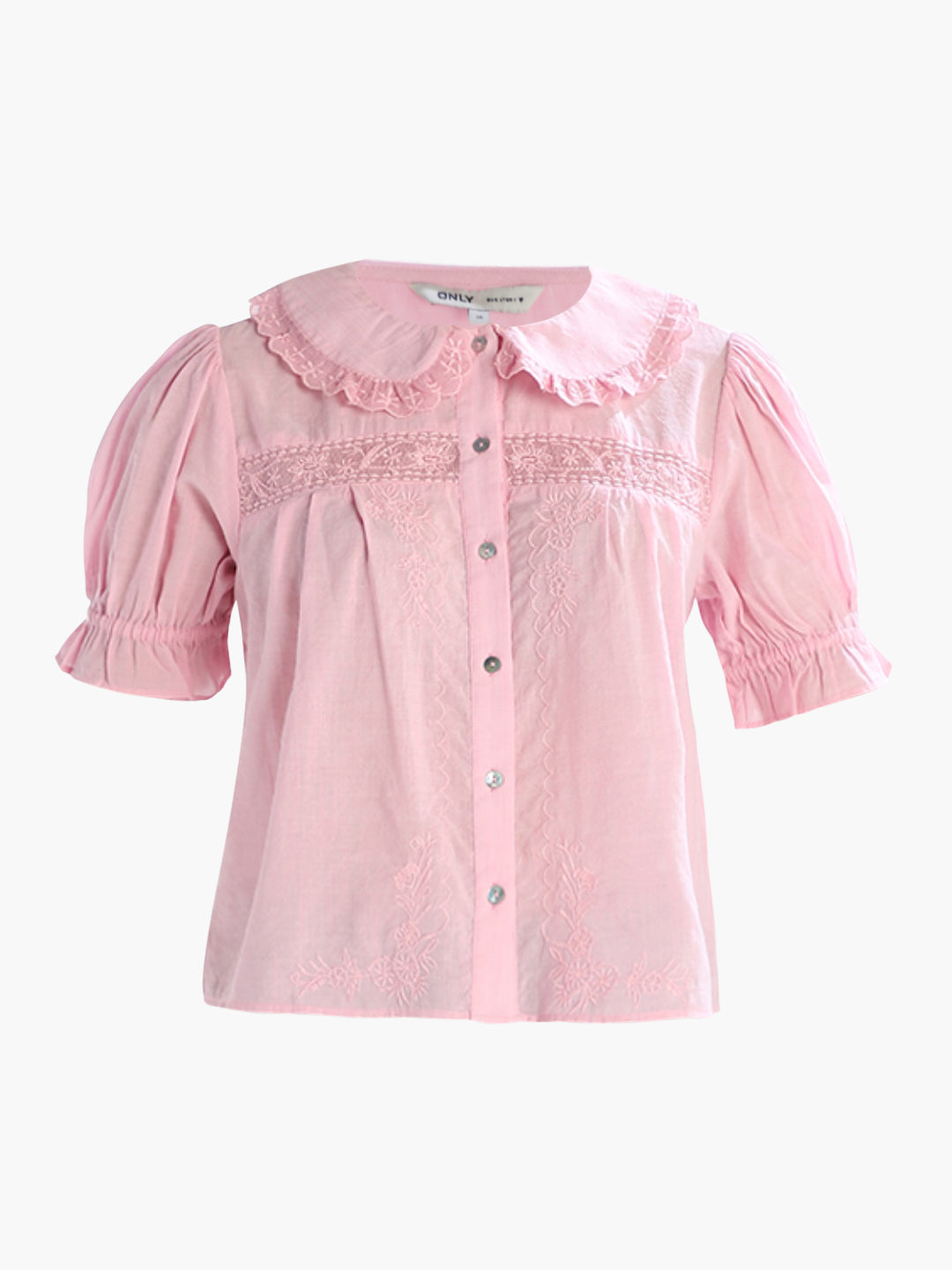 Pink Peter Pan Collar Top