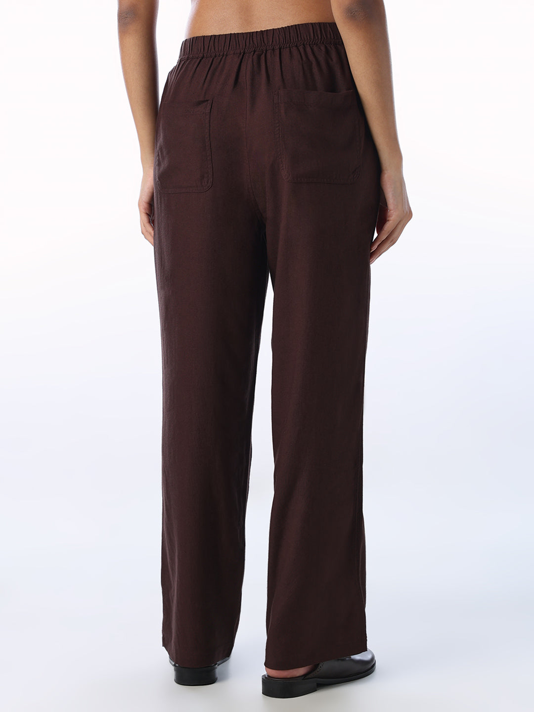 Elasticated Linen Blend Pants