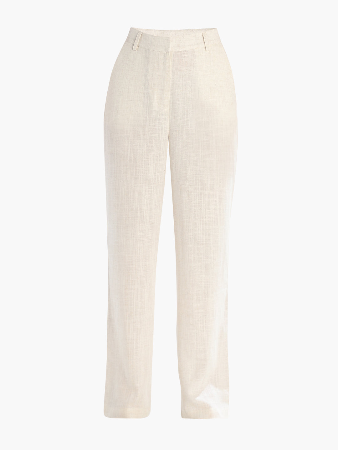 Linen Blend Wide Leg Pants