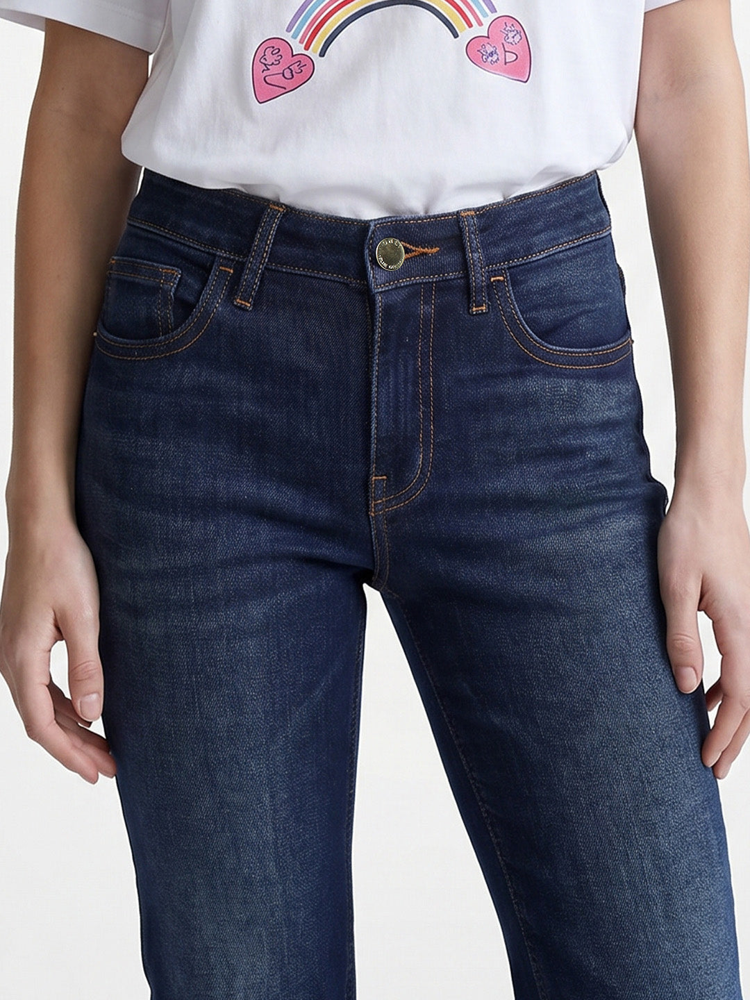 Dark Blue Flared Jeans
