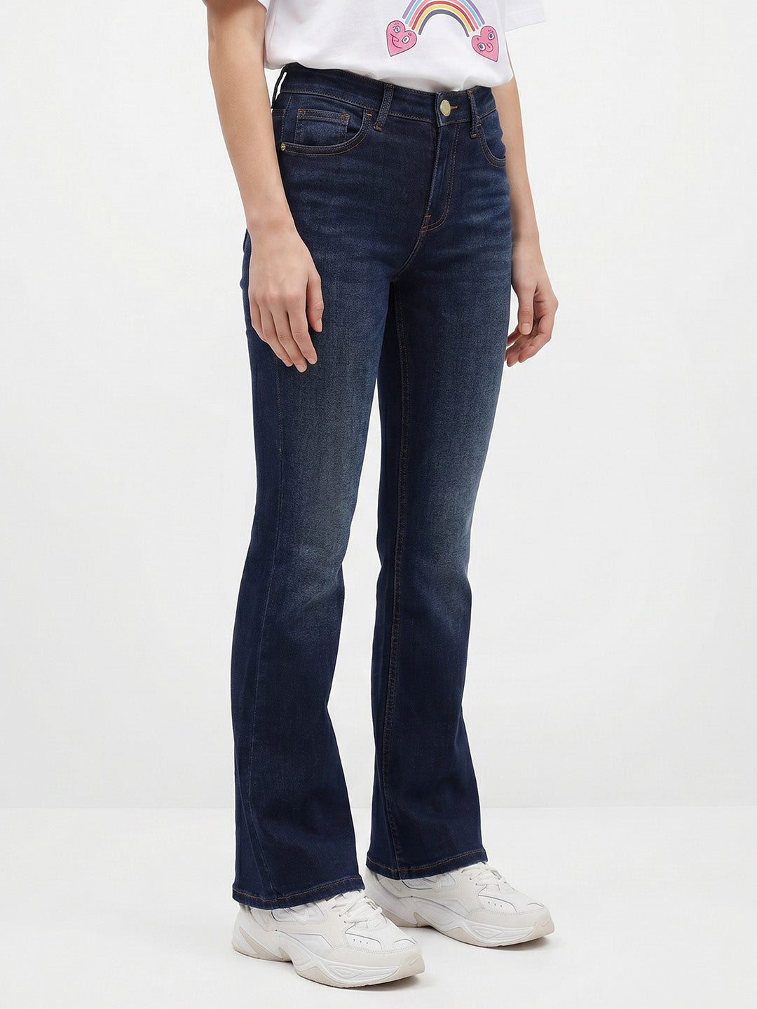 Dark Blue Flared Jeans