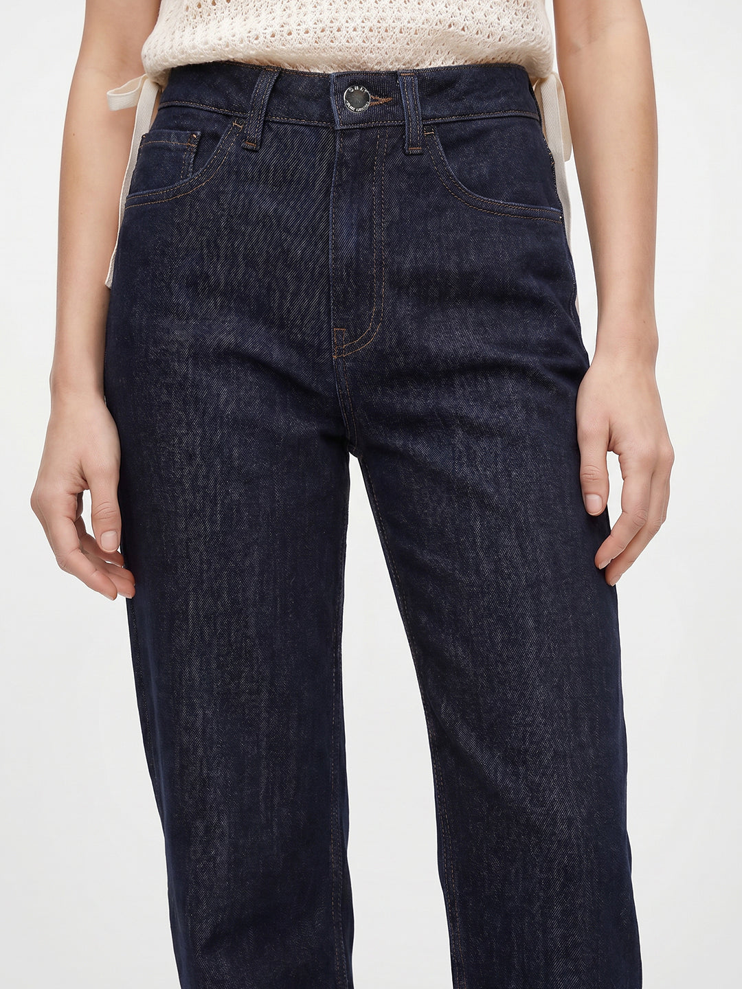 Dark Blue Wide Leg Jeans