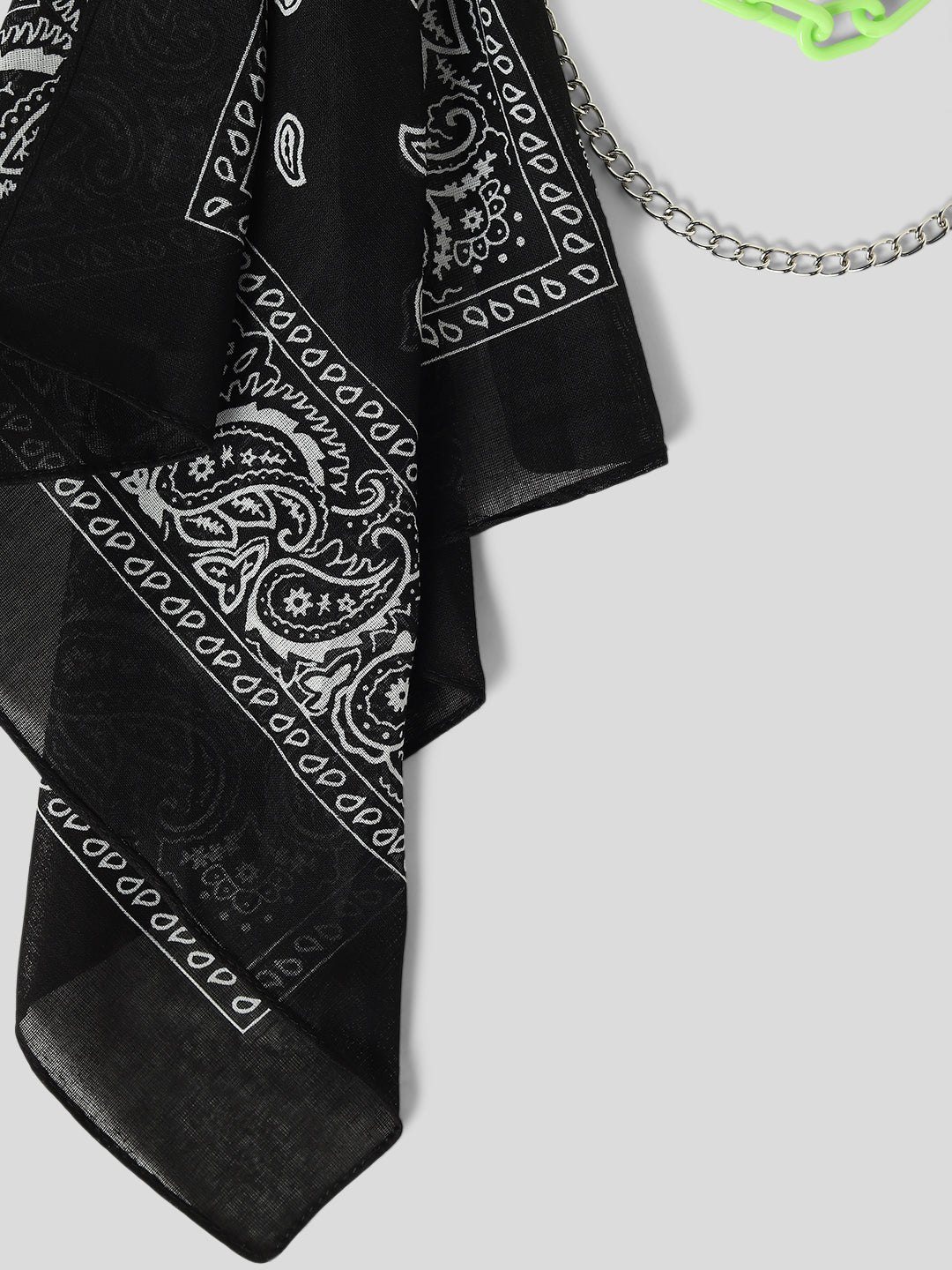 Black Paisley Bandana Bag Charm