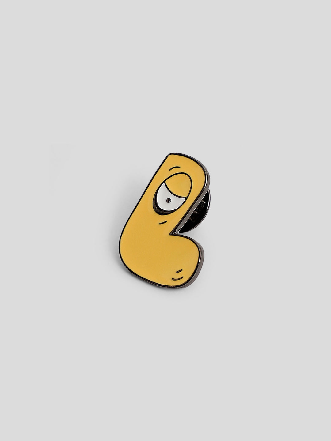 Yellow Quirky Alphabet Badge
