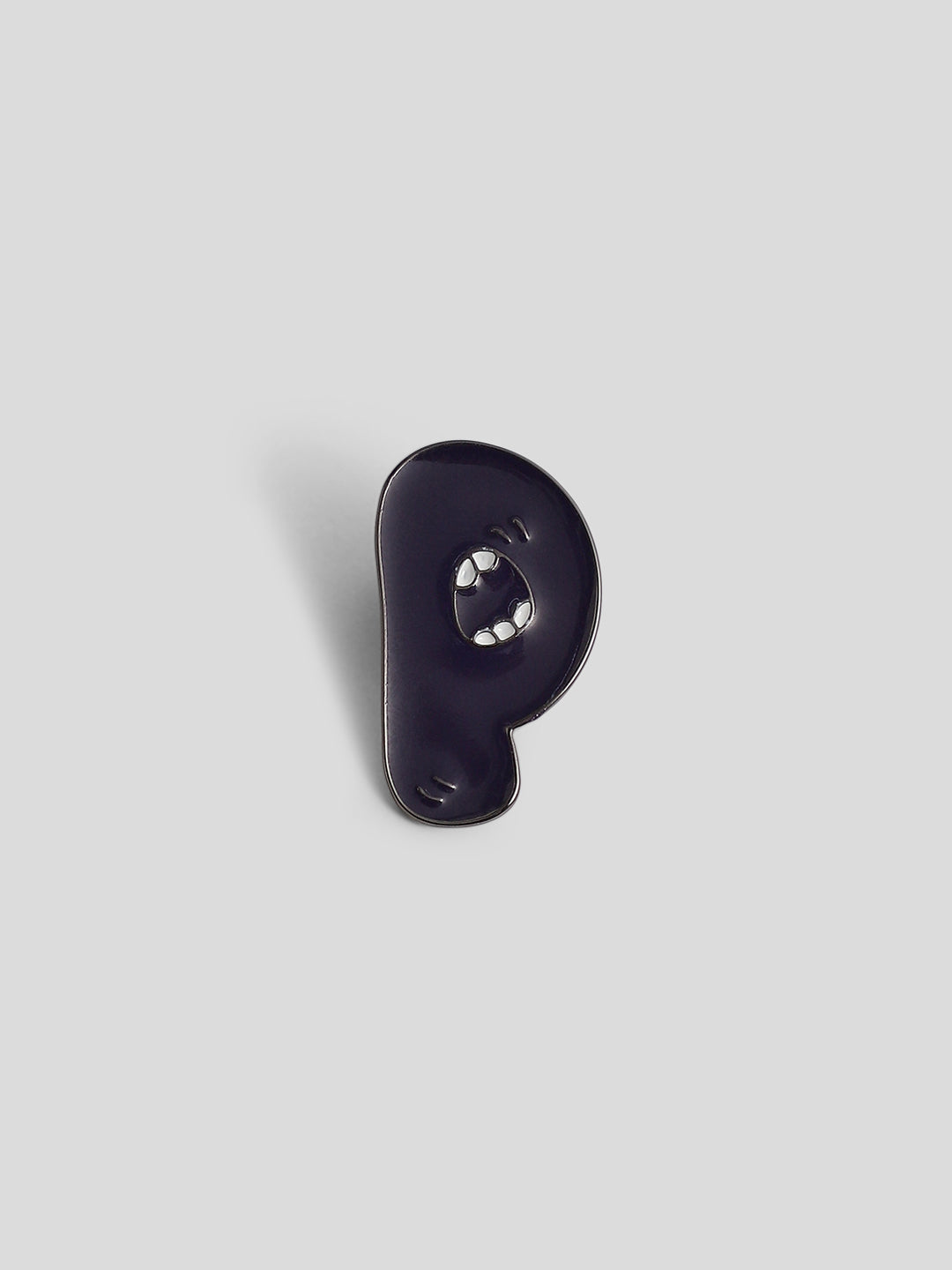 Black Alphabet P Badge