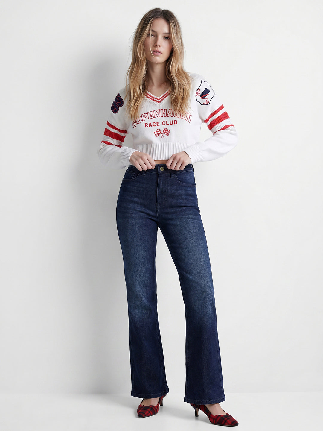 Dark Blue Paola Flared Jeans