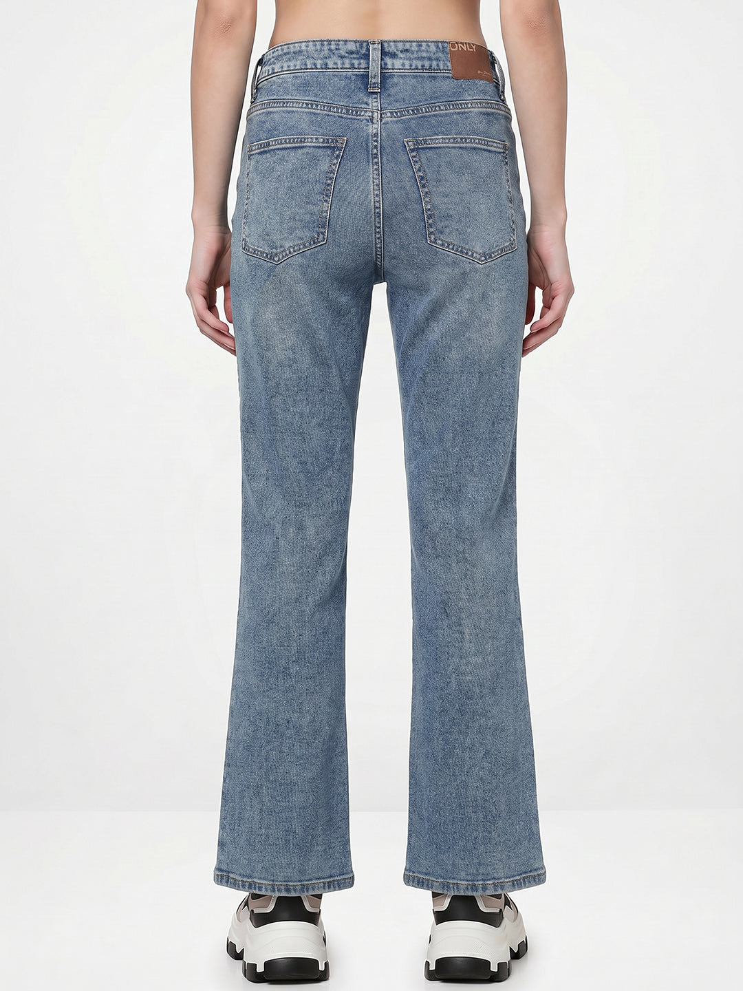 Blue Washed Straight Fit Jeans