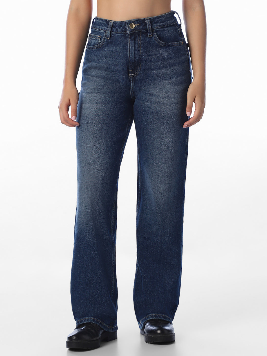 Dark Blue Straight Fit Jeans