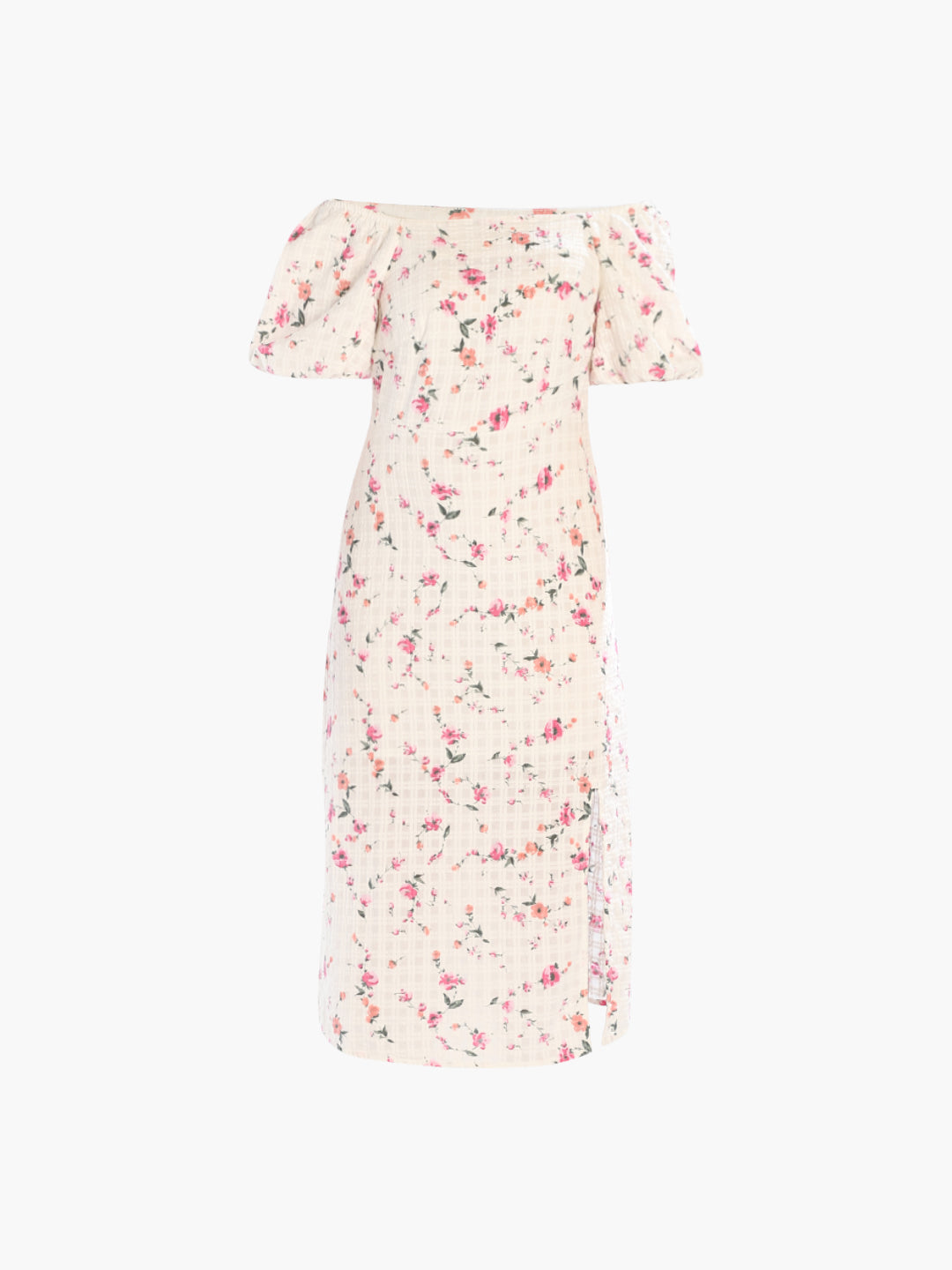 Floral Off-Shoulder Midi Dress