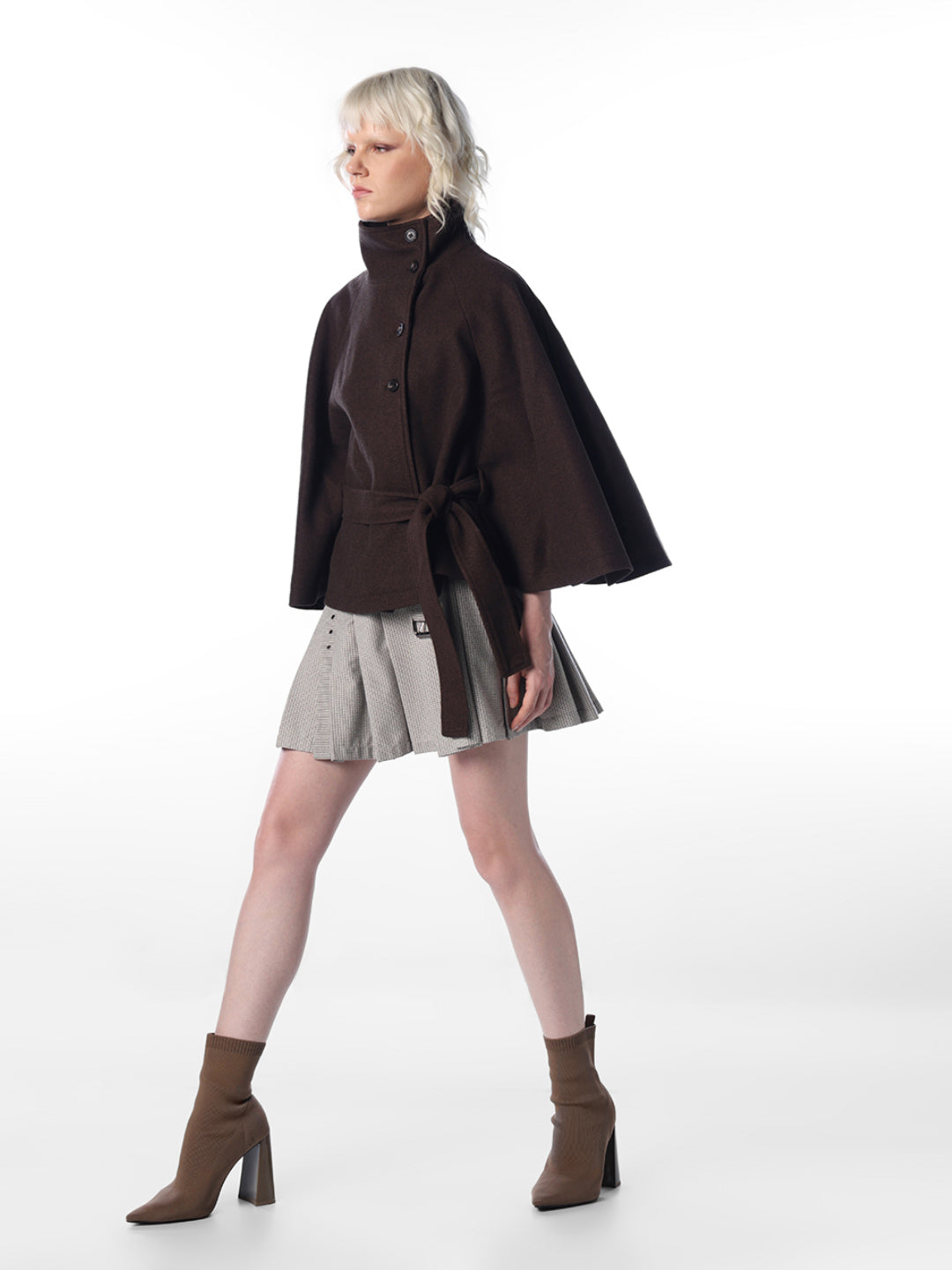 Chocolate Brown Cape Jacket