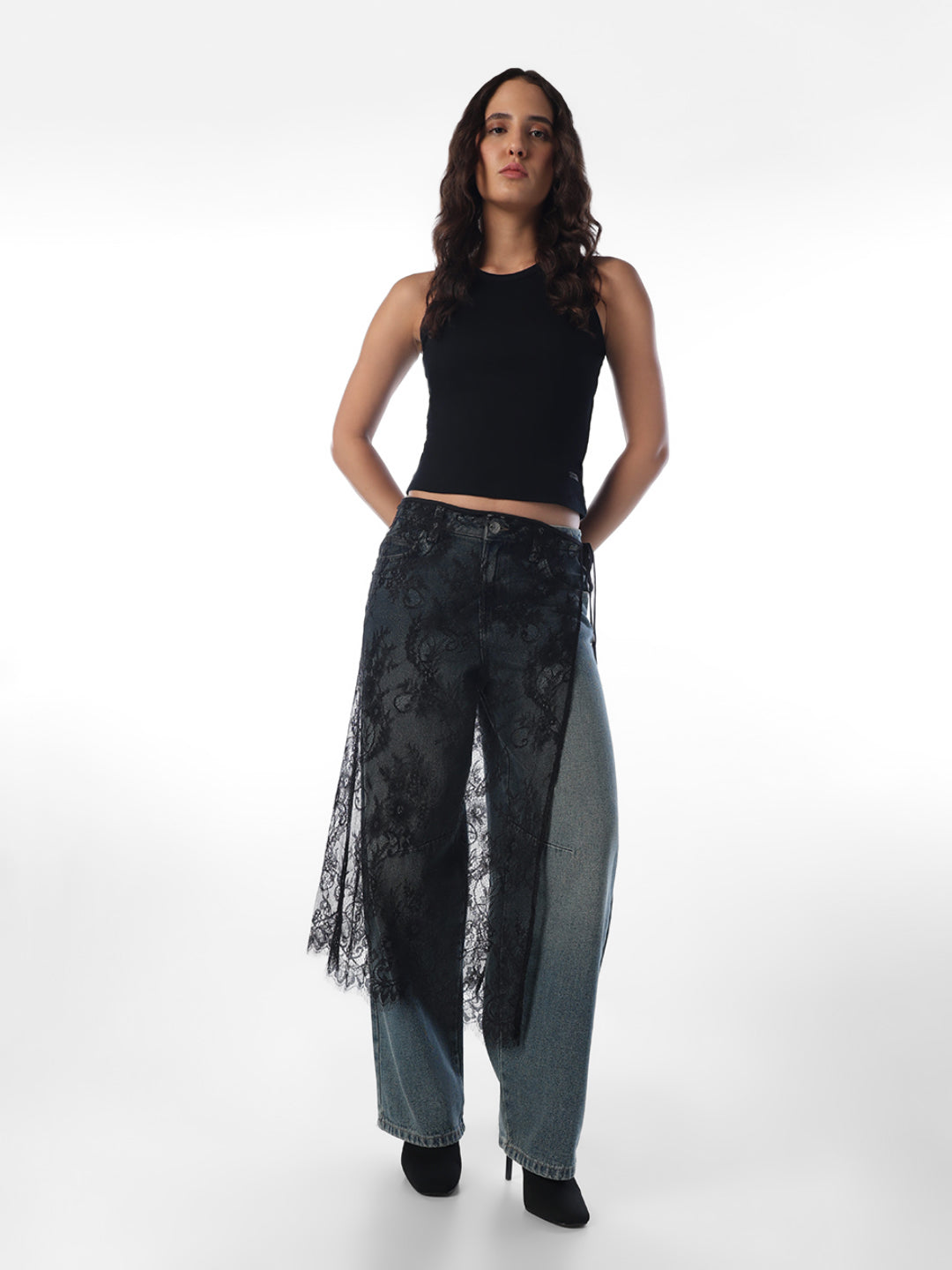 Black Lace Wrap Scarf