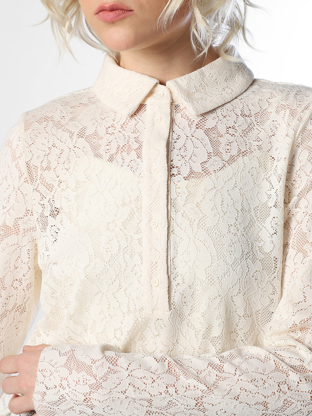 White Lace Polo