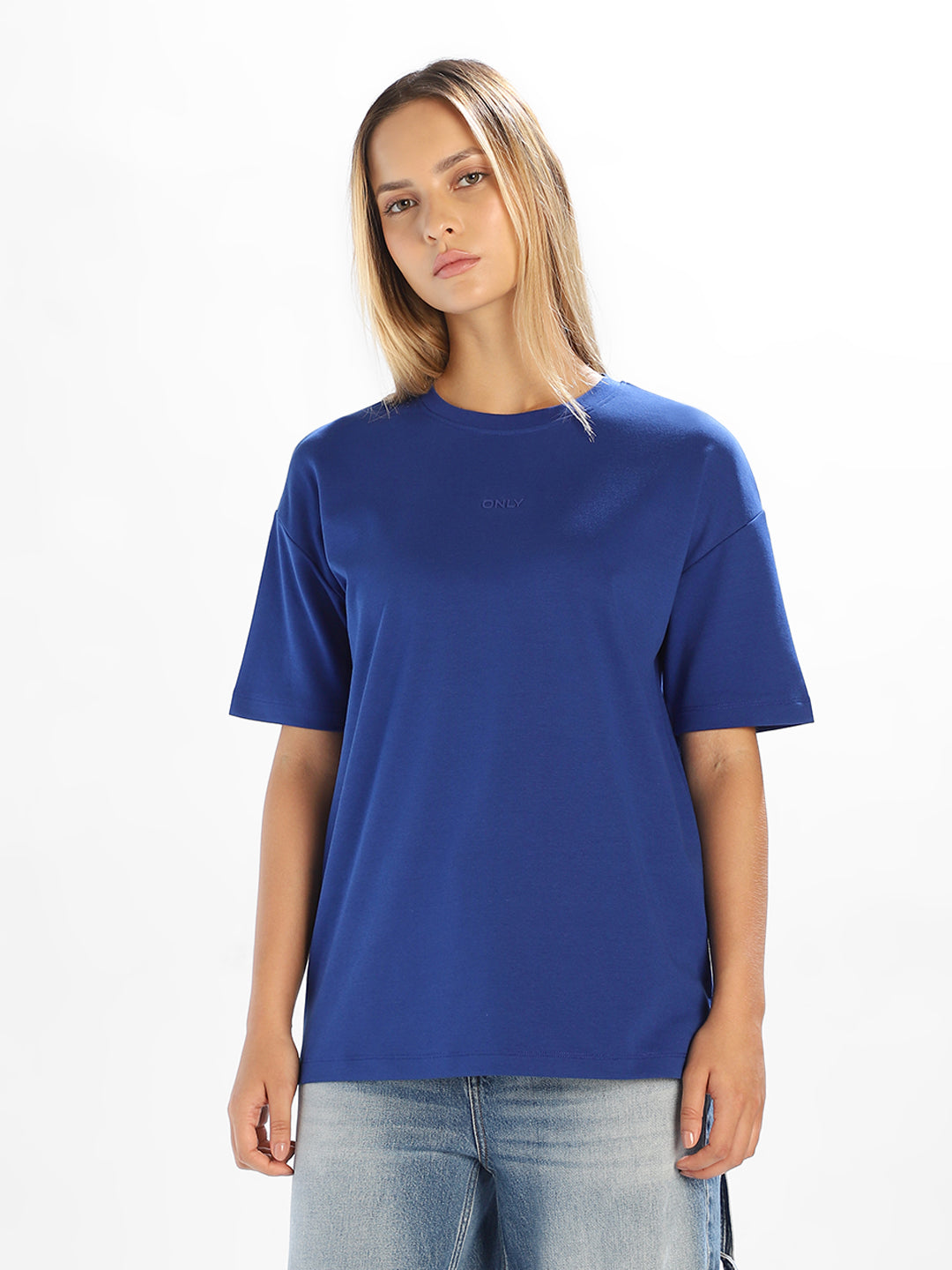 Blue Crew Neck T-shirt