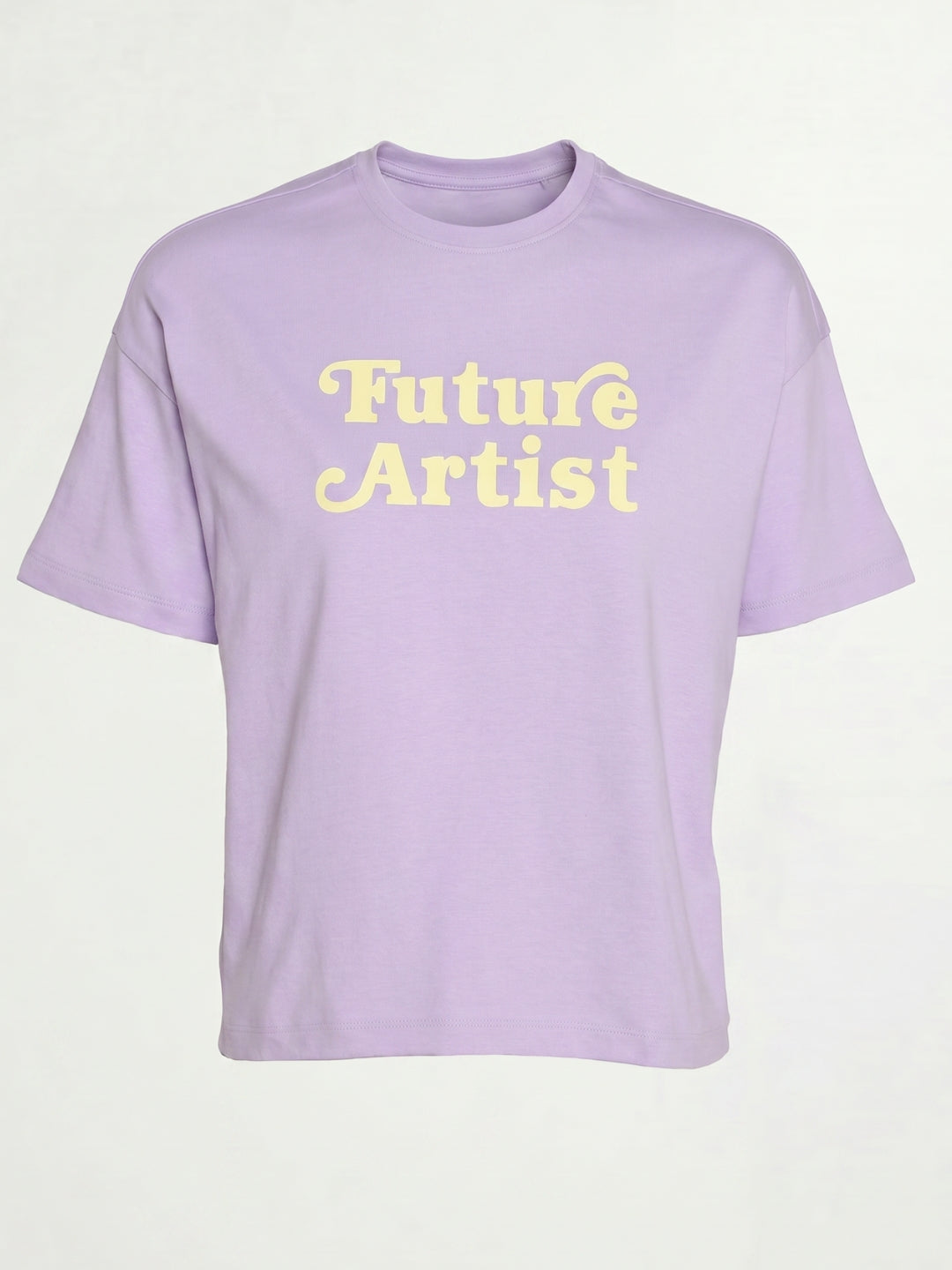 Purple Printed Cotton T-shirt